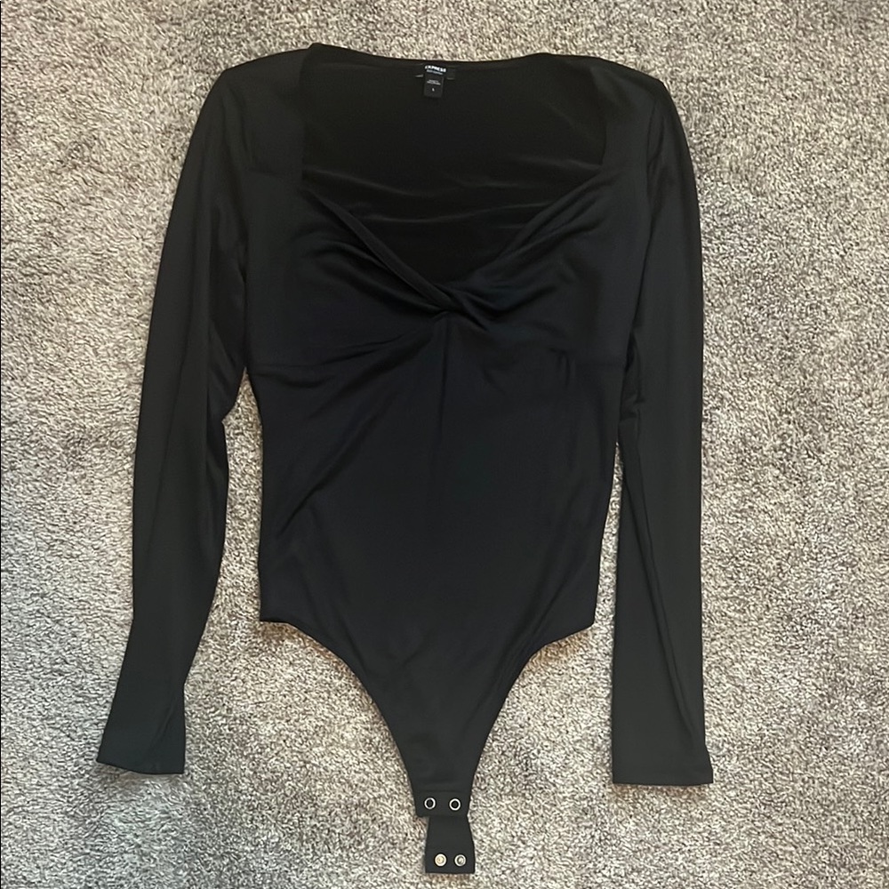 NWOT Express Black Long Sleeve Bodysuit